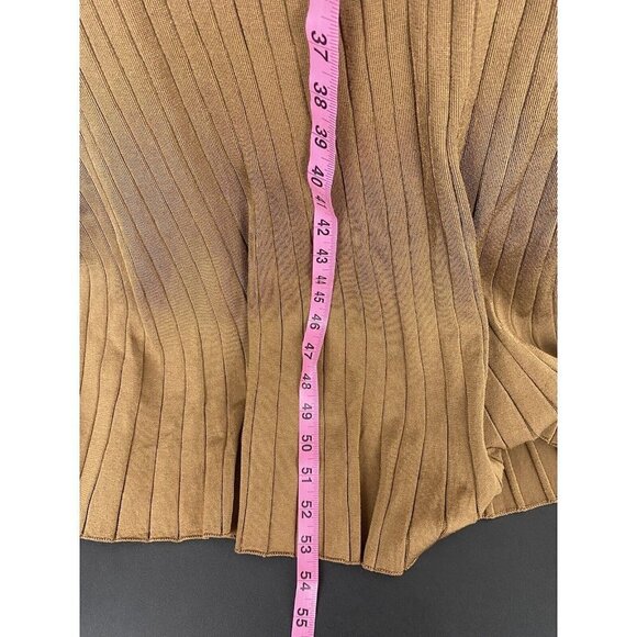 ALC Women's SAMPLE dress Brown Ribbed Maxi Gown Stretchy Size XS/S - Picture 8 of 10